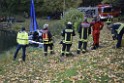 Einsatz BF Koeln PKW im See Koeln Esch P098